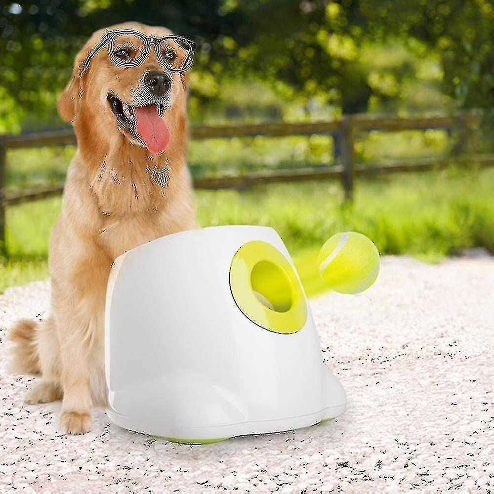 Cryin Interactive Automatic Ball Launcher For Dogs, Dog Tennis Ball Throwing Machine For Small, Medium Large Size, 3 Balls Included