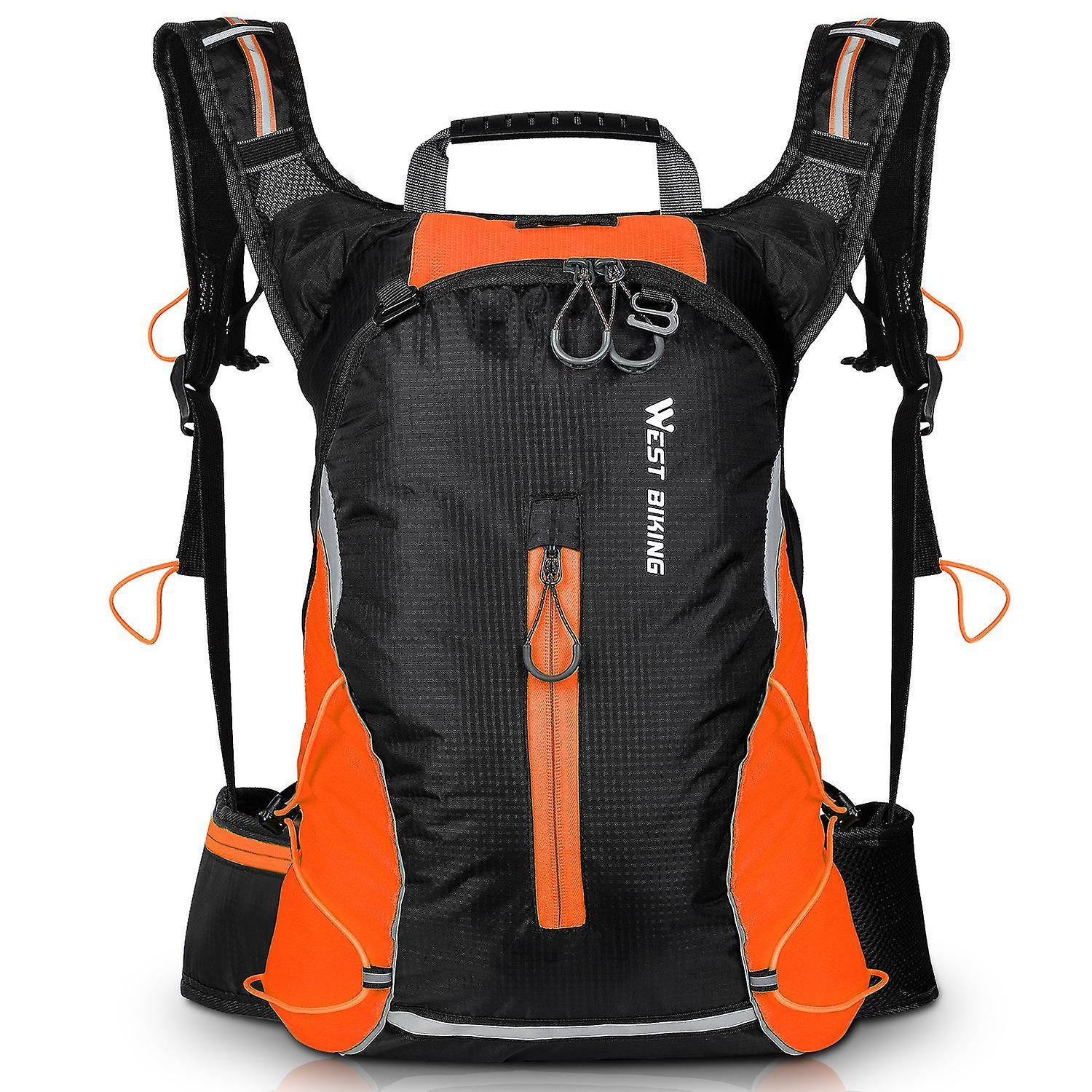 WEST BIKING 16L Cycling Knapsack Mountain Bike Bag Outdoor Backpack Leisure Light Travel Bag Riding Orange