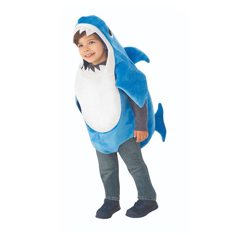 Waytogo 1-7 Years Kids Children Boys Girls Unisex Adults  Shark Family Cosplay Party Costume Fancy Dress Up Jumpsuit Gifts Blue 6-7 Years