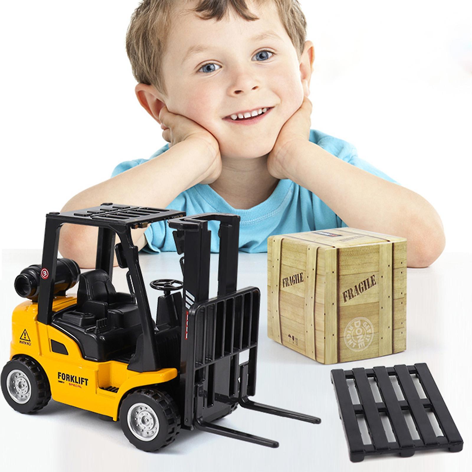 Unbrand Children's Alloy Toy Pull Back Engineering Truck Construction Engineering Forklift A