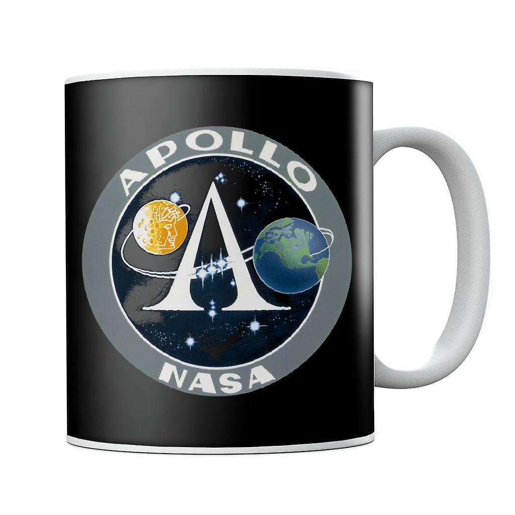 NASA Apollo Program Logo Badge Mug Black 10oz