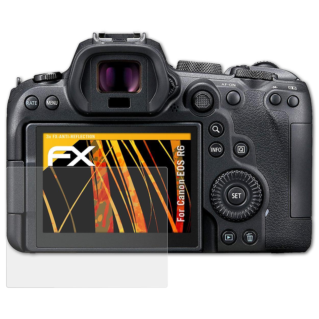 atFoliX 3x protective film compatible with Canon EOS R6 armored film matt &shockproof 05 FX ANTIREFLEX