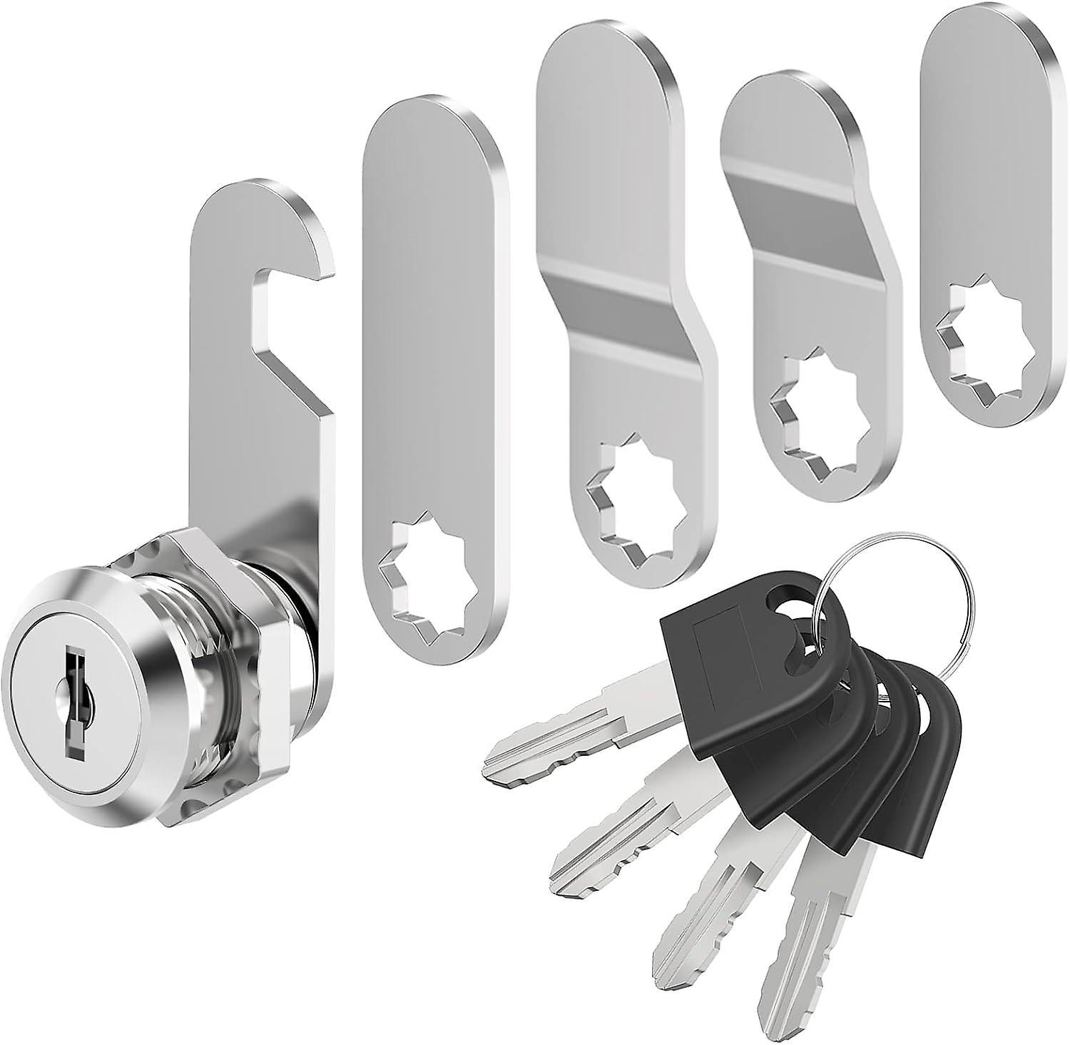 Almi Letterbox Lock 4 Keys - With 5 Different Lock Plates For Mailboxes And More