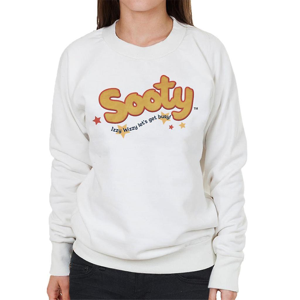 Sooty Text Logo Izzy Wizzy Women's Sweatshirt White XX-Large