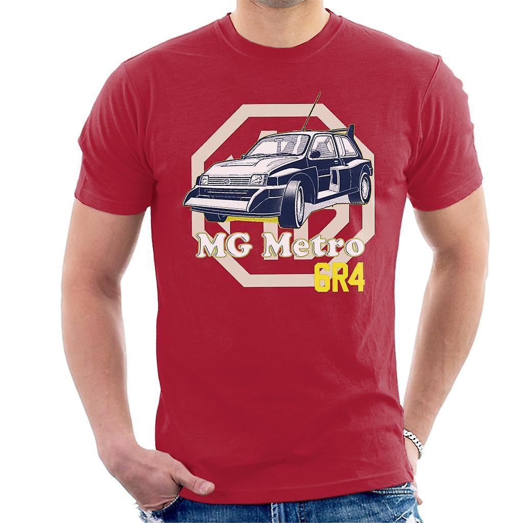 MG Metro 6R4 British Motor Heritage Men's T-Shirt Cherry Red Medium