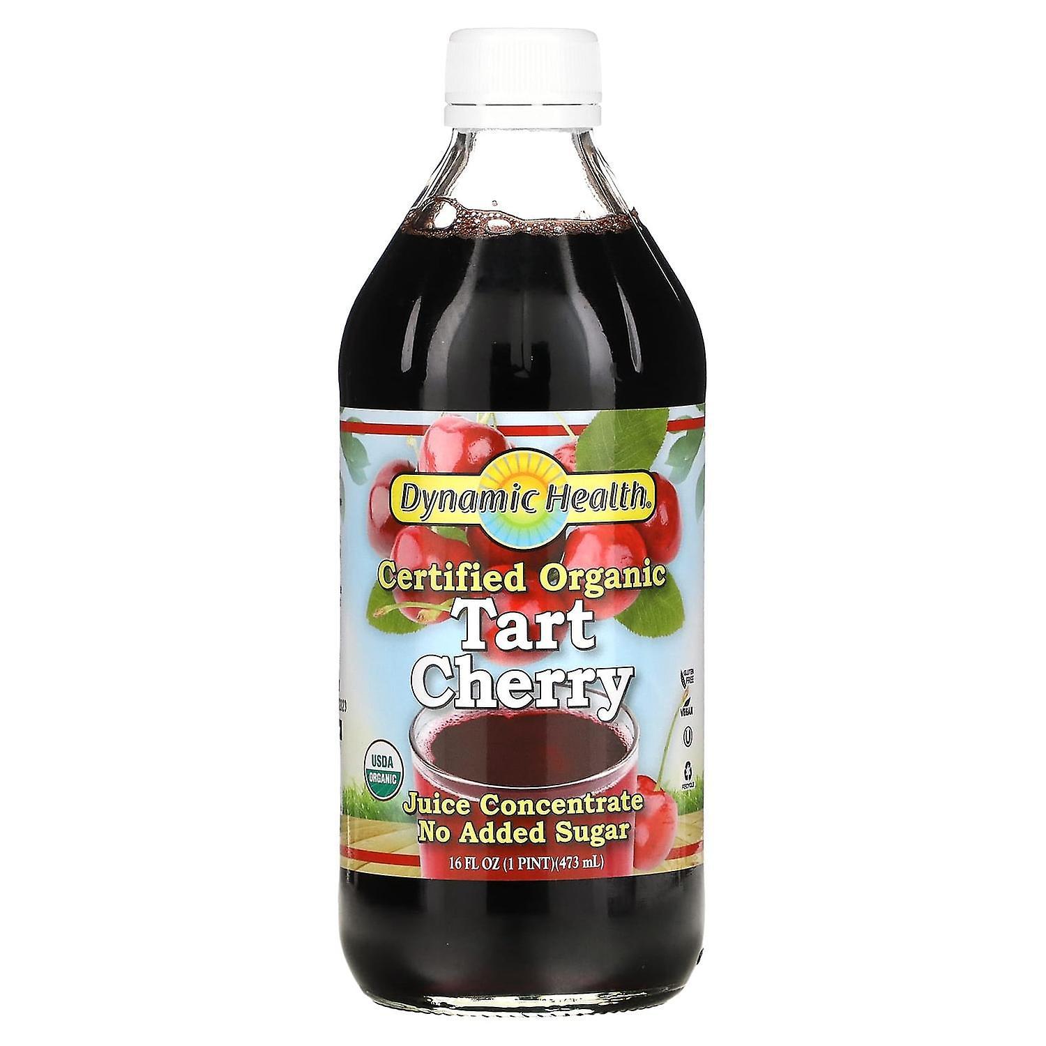 Dynamic Health, Certified Organic Tart Cherry, Juice Concentrated, 16 fl oz (473 ml)