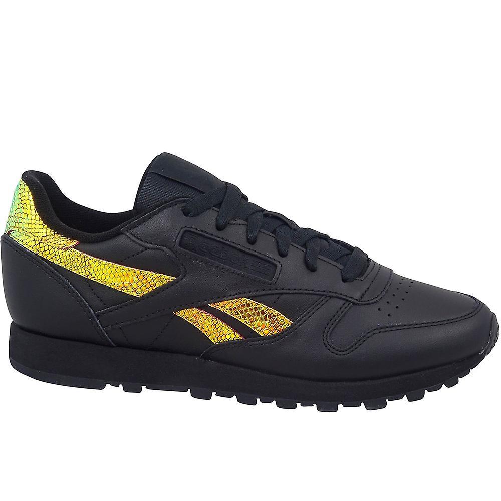 Reebok Classic Leather FW6164 universal all year women black/yellow 6.5 UK / 9 US / 40 EUR / 26 cm