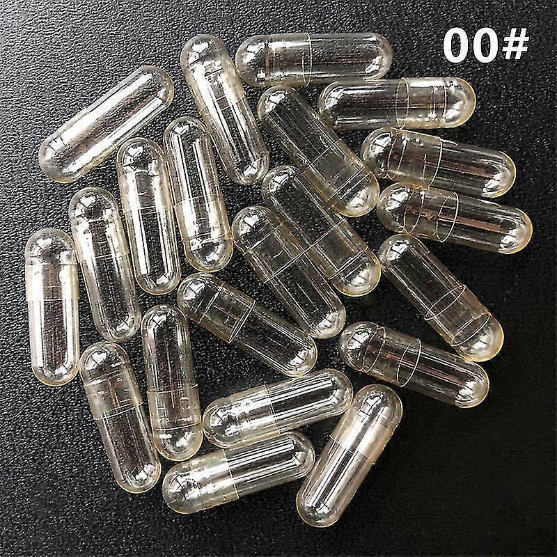 Aiducho 1000pcs Standard Size 00# 0# 1# Empty Capsules Gelatin Clear Capsules Hollow Hard Gelatin Transparent Seperated Joined Capsules 00 1000 pcs...