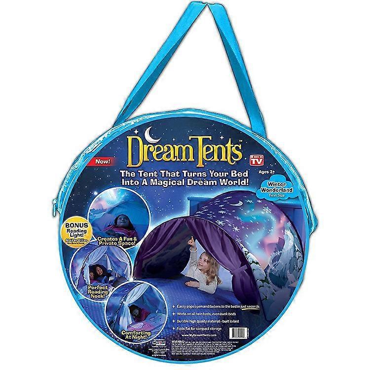 Unbrand Magical Dream Tents Kid Pop-up Bed Tent Sleep Bag Winter Wonderland Tent Jn Space Exploration