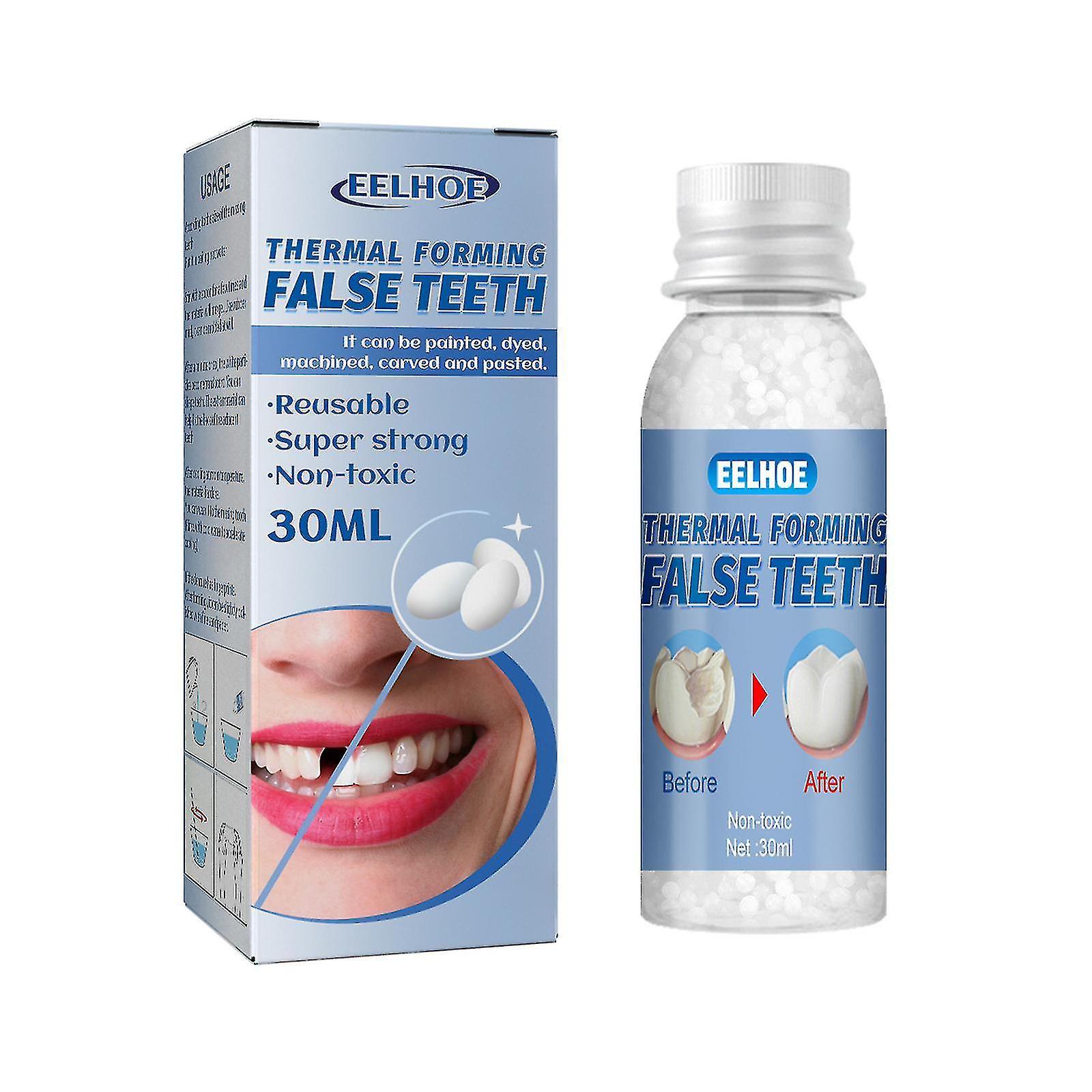 EELHOE Thermal Forming False Teeth Tooth Repair Kit Tooth Repair Granules For Missing And Broken Tooth Temporary Teeth Filling Repair Kit