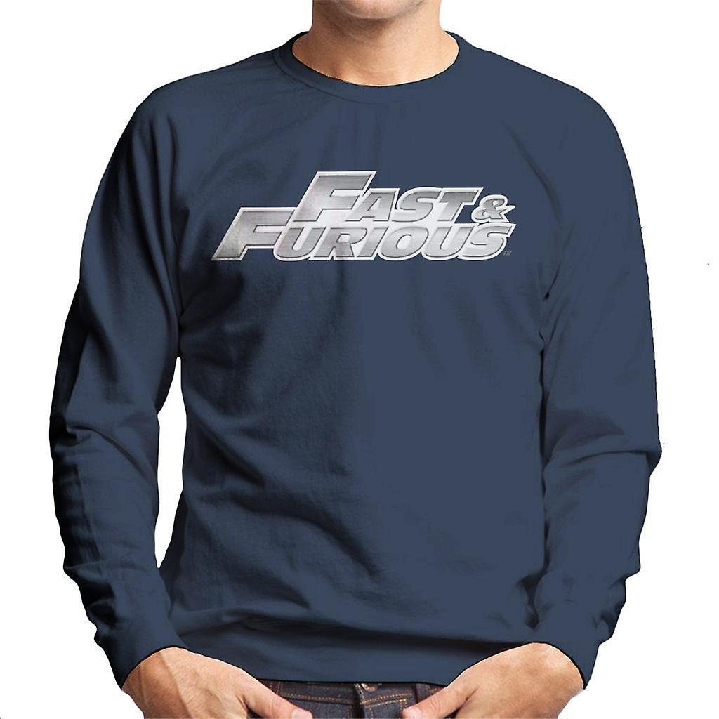 Fast & Furious Fast and Furious Chrome Logo Men's Sweatshirt Navy Blue XX-Large