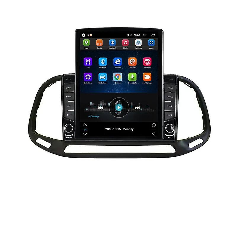 JIULUNET 9.7" Android For FIAT Doblo 2015-2019 Tesla Type Car Radio Multimedia Video Player Navigation GPS