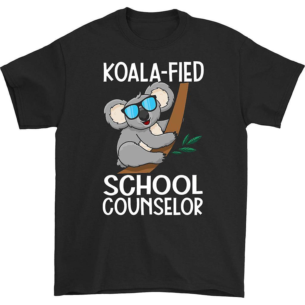 HISHARK Koala-fied school counselor t-shirt black M