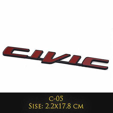 Redkid 3d Metal Ivtec Letter Emblem Badge Decal Car Styling For Honda Civic Logo Car Rear Tail Trunk Stickers Decals Auto Accessories C-08