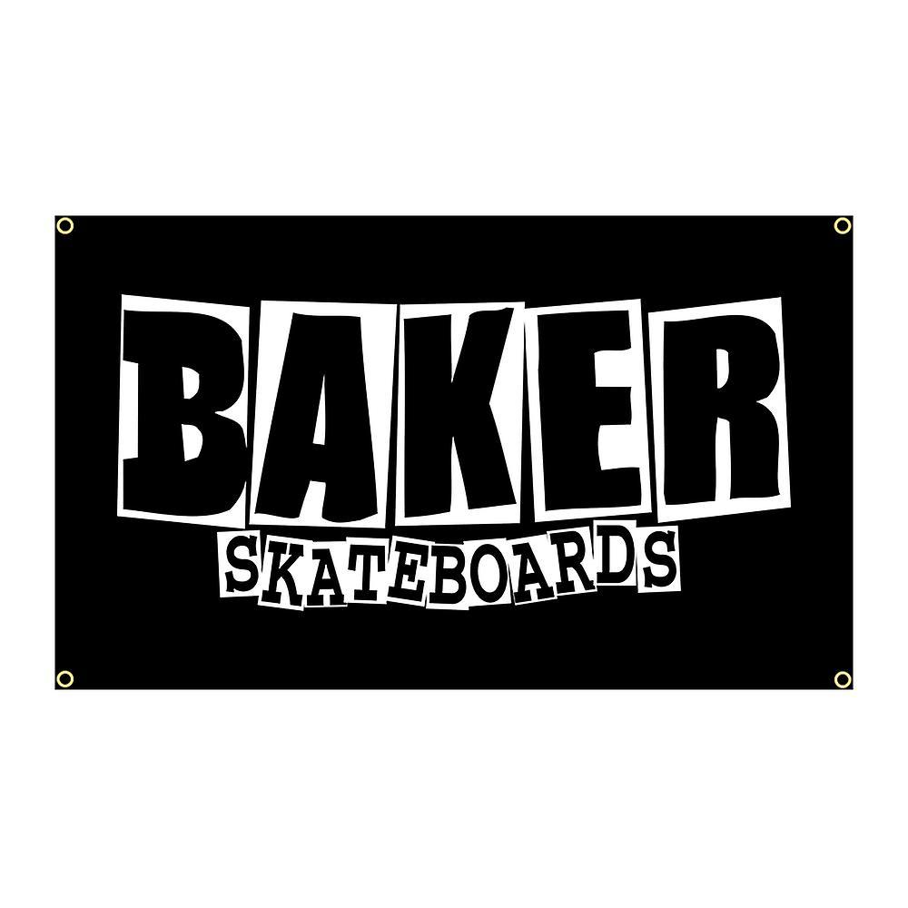 Aionyaaa 90x150cm Bakers Skateboard Flag Polyester Printed Skate Banner Park Or Outdoor For Decoration 4 Holes In 4 Corners1 90 x 150cm