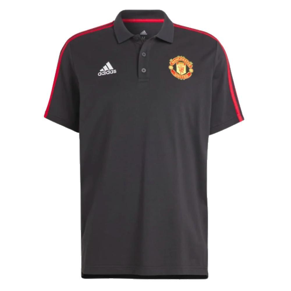 Adidas 2023-2024 Man Utd DNA Polo Shirt (Black) Medium 38-40 inch Chest