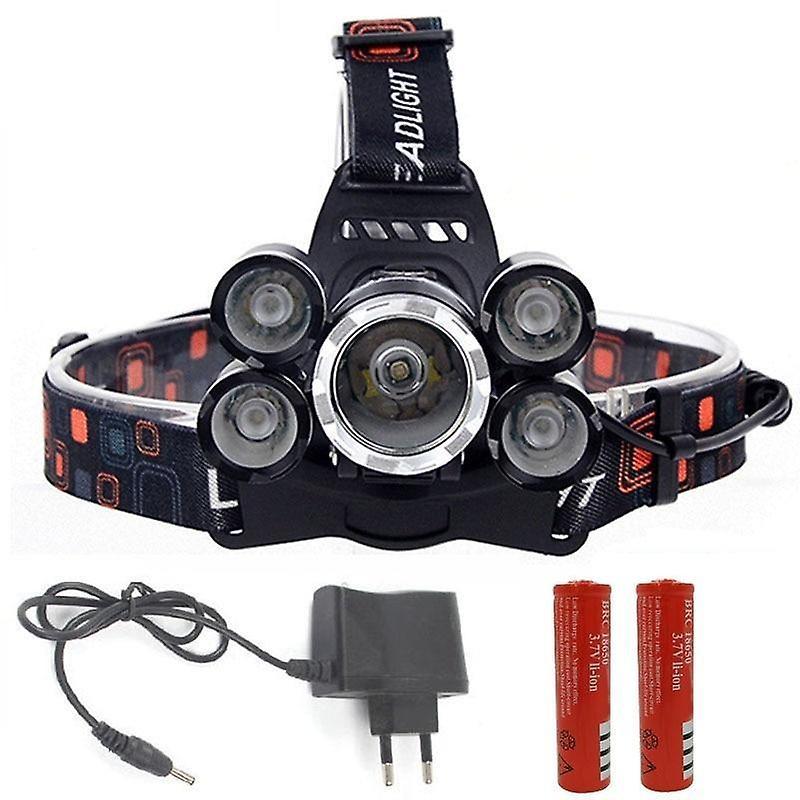 Slowmoose Z35t13 Headlight - 4000 Lumen Headlamp, Cree Xml3/5 Led T6 Torch By 18650 Option E