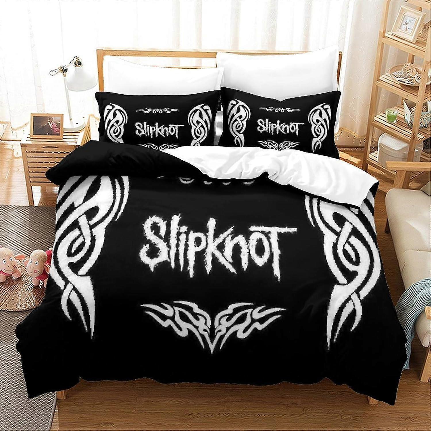 Kerota 3D Slipknot Bedding Duvet Cover Soft Quilt Cover for Girl Kids Bedspread Cartoon Games Theme Bedspread Microfiber Bed Set Single135x200cm