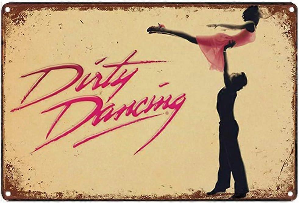 LINCMAN Tin Sign Retro Dirty Dancing Movie Poster Movie Wall Bar Cafe People Cave Retro Wall Decoration 12x8 Inches 13 8x12 inch