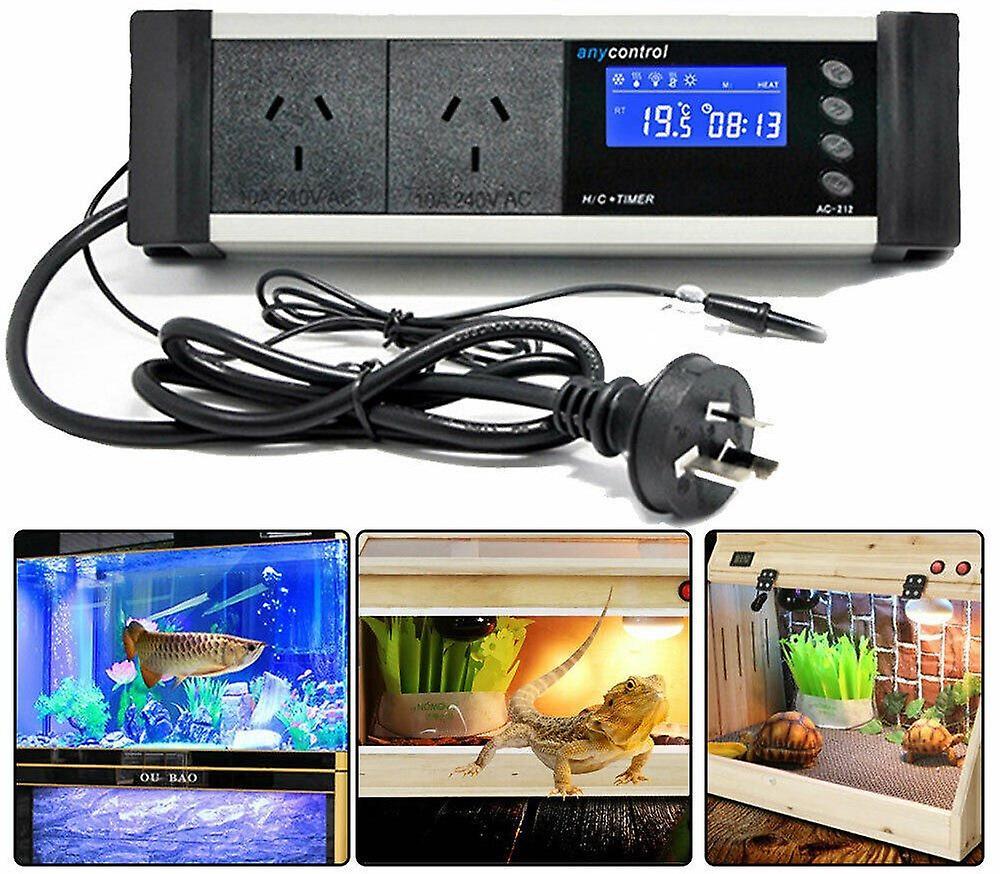 Tavice AU Lcd Reptile Aquarium Digital Day/night Timer Temperature Thermostat Controller