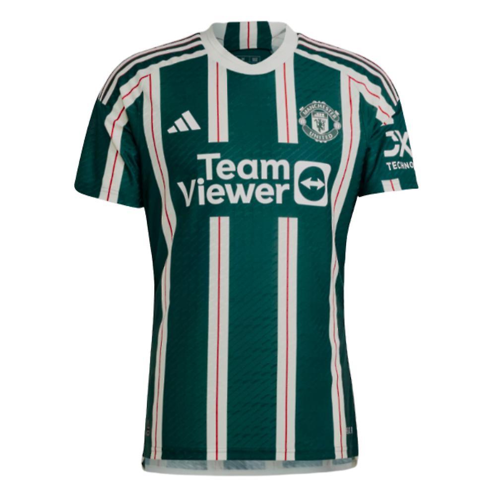 Adidas 2023-2024 Man Utd Authentic Away Shirt Green Medium 38-40 inch Chest