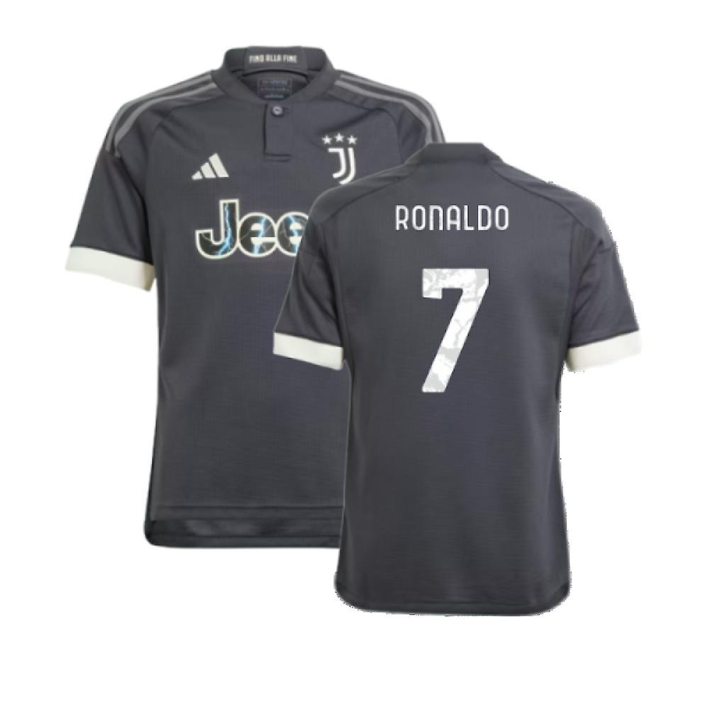 Adidas 2023-2024 Juventus Third Shirt (Kids) (RONALDO  7) Black LB