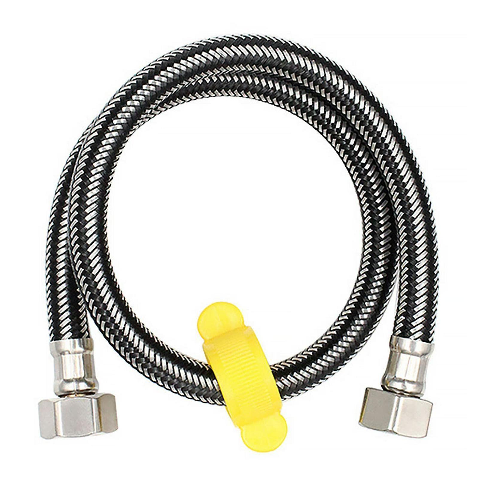 Mintian Metal Short Garden Hose, Stainless Steel Heavy Duty Water Hoses, 1/2" Sink Toilet Double-headed Hose, Flexible Hose, Lightweight Hose,1m