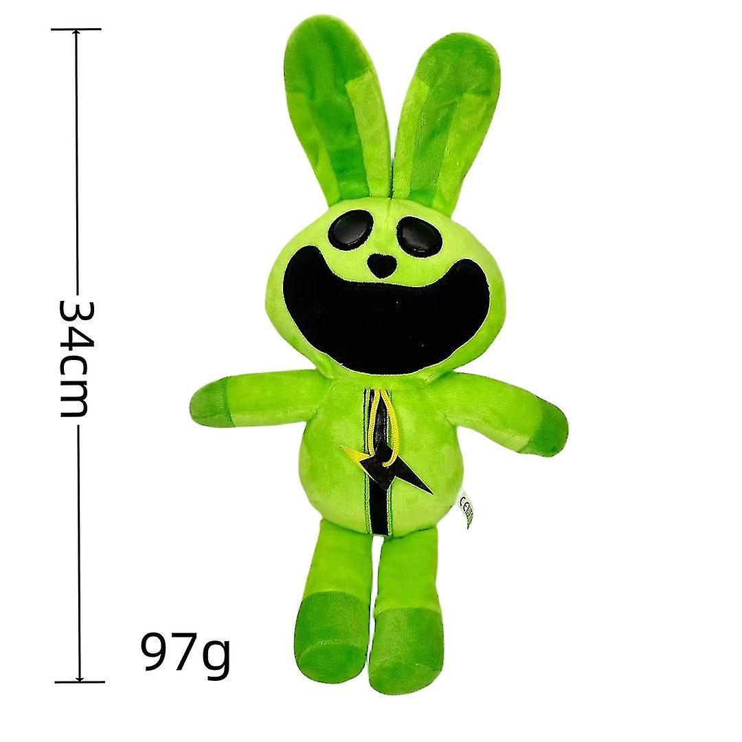 Smiling Critters Horror Animal Series Cat Doll Multi-color Rabbit Plush Toy -ACGIV Smiling green rabbit