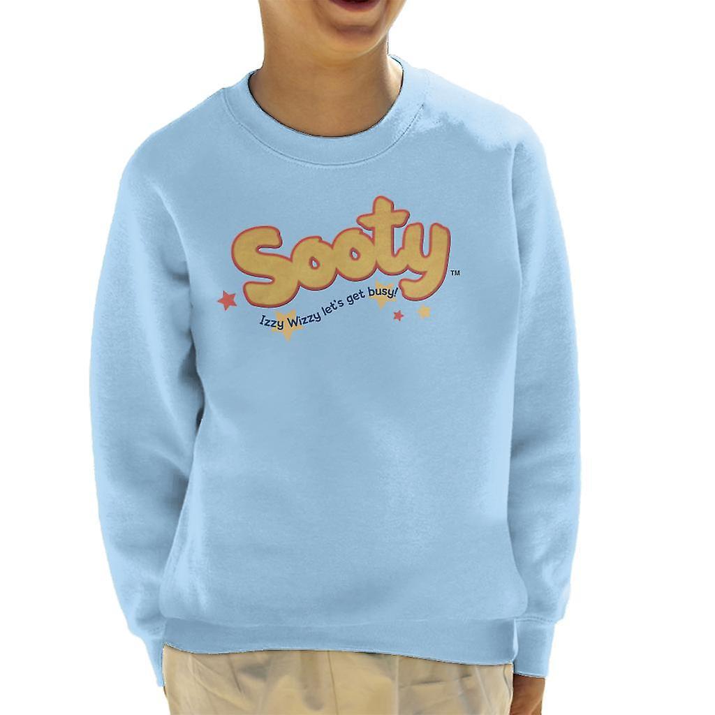 Sooty Text Logo Izzy Wizzy Kid's Sweatshirt Sky Blue X-Small (3-4 yrs)