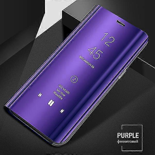 Snniv Fashion Mirror Flip Case For Samsung Galaxy S23 Ultra S22 S21 S20 Fe S10 Plus A04 A04s A34 A54 A33 A53 A73 A32 A52 A72 Cover Purple Galaxy A3...