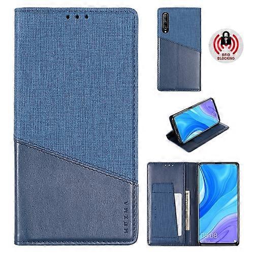 Goodcase For Huawei P Smart Pro(2019) MUXMA MX109 Horizontal Flip Leather Phone Case Blue