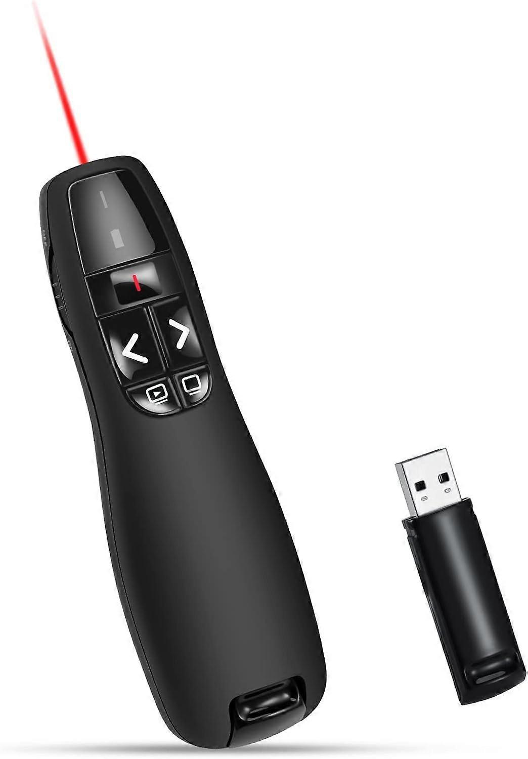 Mintian Presenter 2.4GHz Wireless Presenter with USB Receiver, Red Laser Pointer, Presentation with Remote Control, PowerPoint Presentation for PPT...