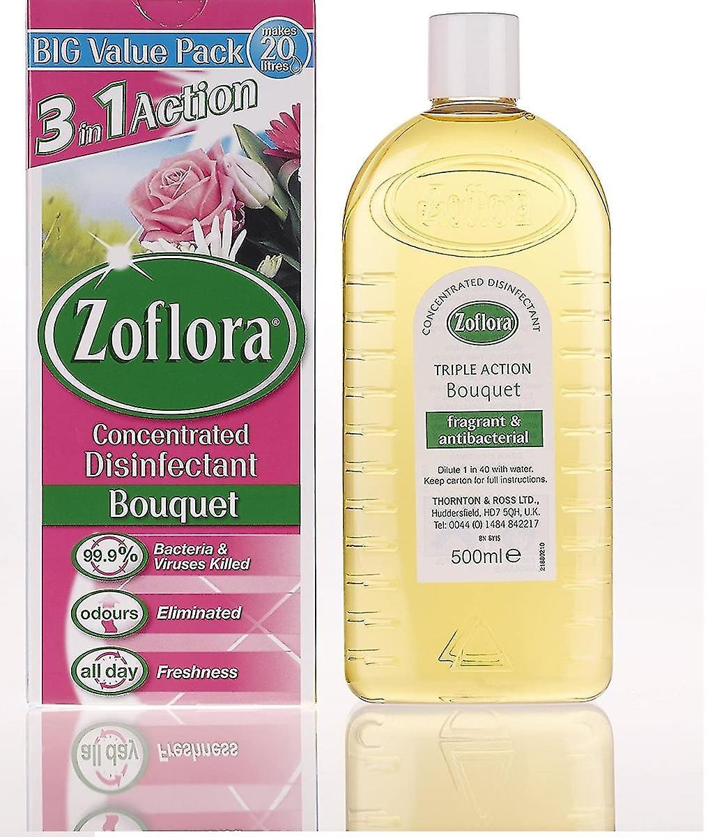 3 x Zoflora Concentrated Disinfectant - Bouquet 500ml