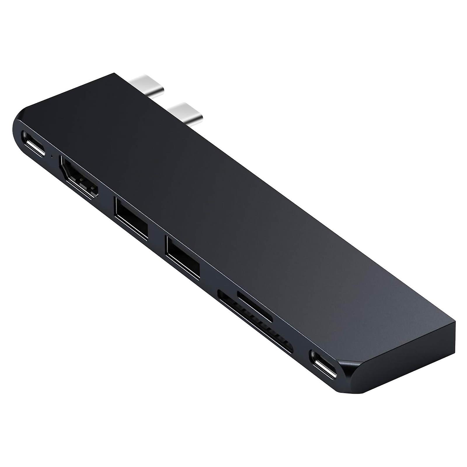 Satechi Macbook Pro Hub Slim Black, USB USB-C HDMI 4K Card Reader