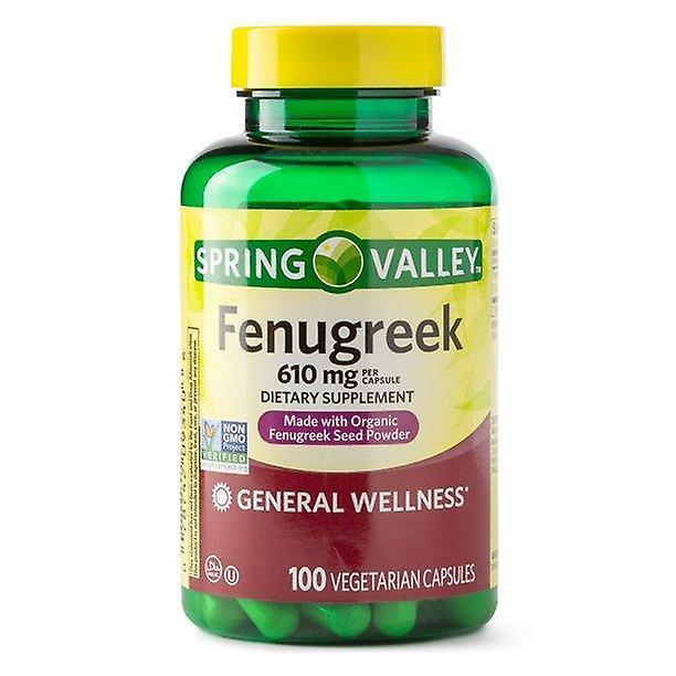 Spring Valley Fenugreek Dietary Supplement Capsules, 610mg, 100 Count