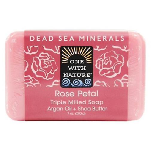 One With Nature Dead Sea Minerals Triple Milled Bar Soap Rose Petal