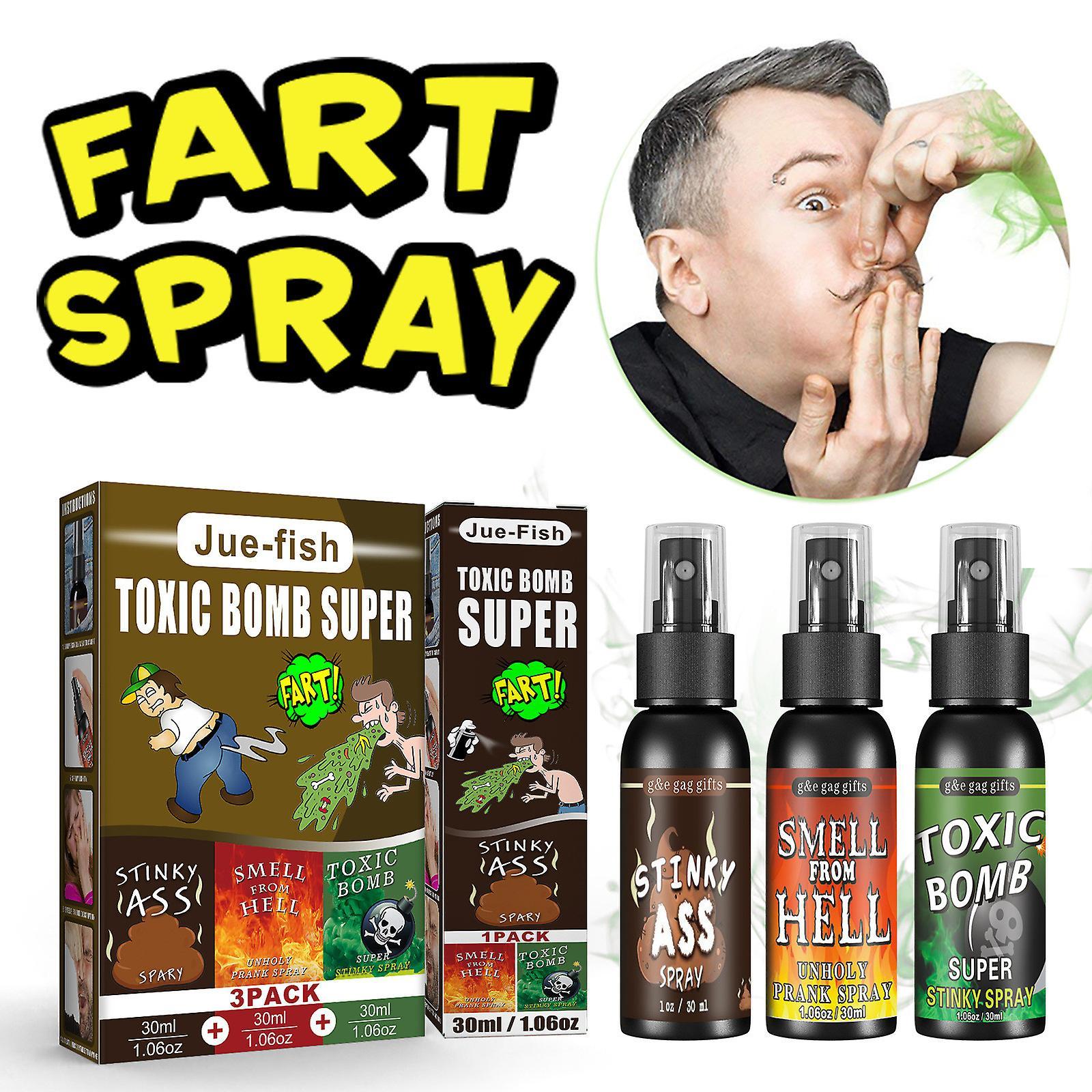 Kakanwo Toys Fart Spray, Fart Spray Extra Strong, 30Ml Potent Fart Spray, Stinky Fart Spray And Smell From Hell Multicolor