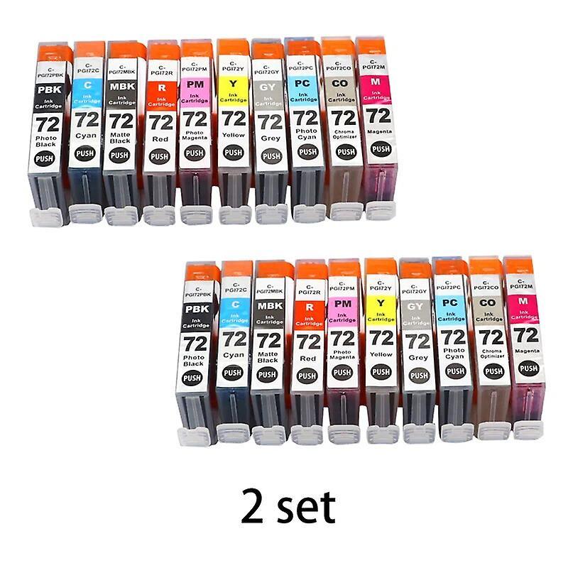 Jiechannel Compatible Lnk Cartridge For Canon 72 Pgi 72panon Pixma Pro-10 Pro-10s Inkjet Printer Ink Cartridge 2 set