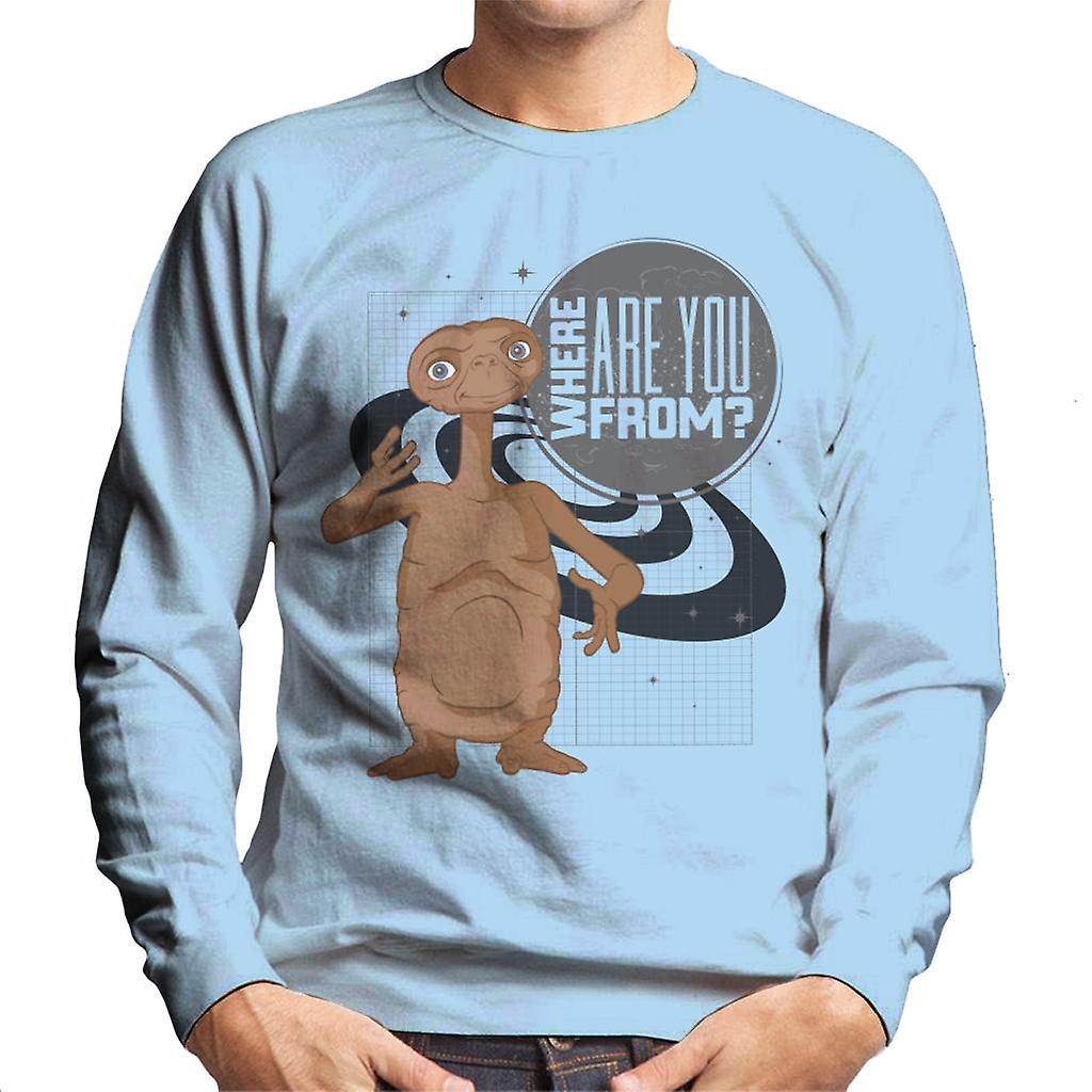 E.T. E.T. Where Are You From Men's Sweatshirt Sky Blue Small