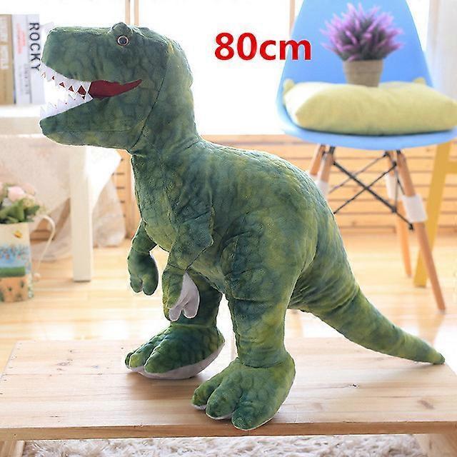 50cm-80cm Simulation Dinosaur Plush Toys Stuffed Animals Plush Dinosaur Pillow Tyrannosaurus Rex Dolls Kids Girls Gifts 80cm green