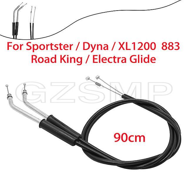 Motor Motorcycle Accessorie Throttle Cable For Harley Sportster Xl1200 883 Dyna Road King Electra Glide Black  90cm