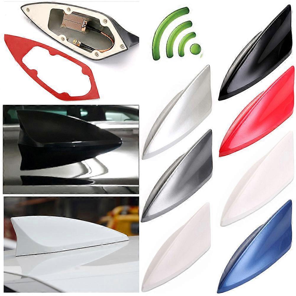 newmerun Stylish Universal Auto Car Roof Shark Fin Signal Antenna FM/AM Radio Aerial Pearl White