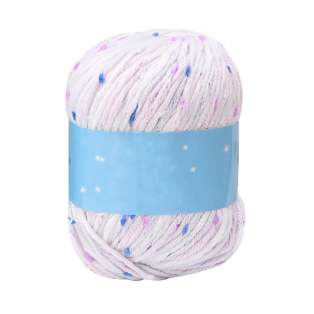 wirlsweal 50g Dots Knitting Sewing Thread Scarf Sweater Hat Crochet Craft DIY Woolen Yarn White