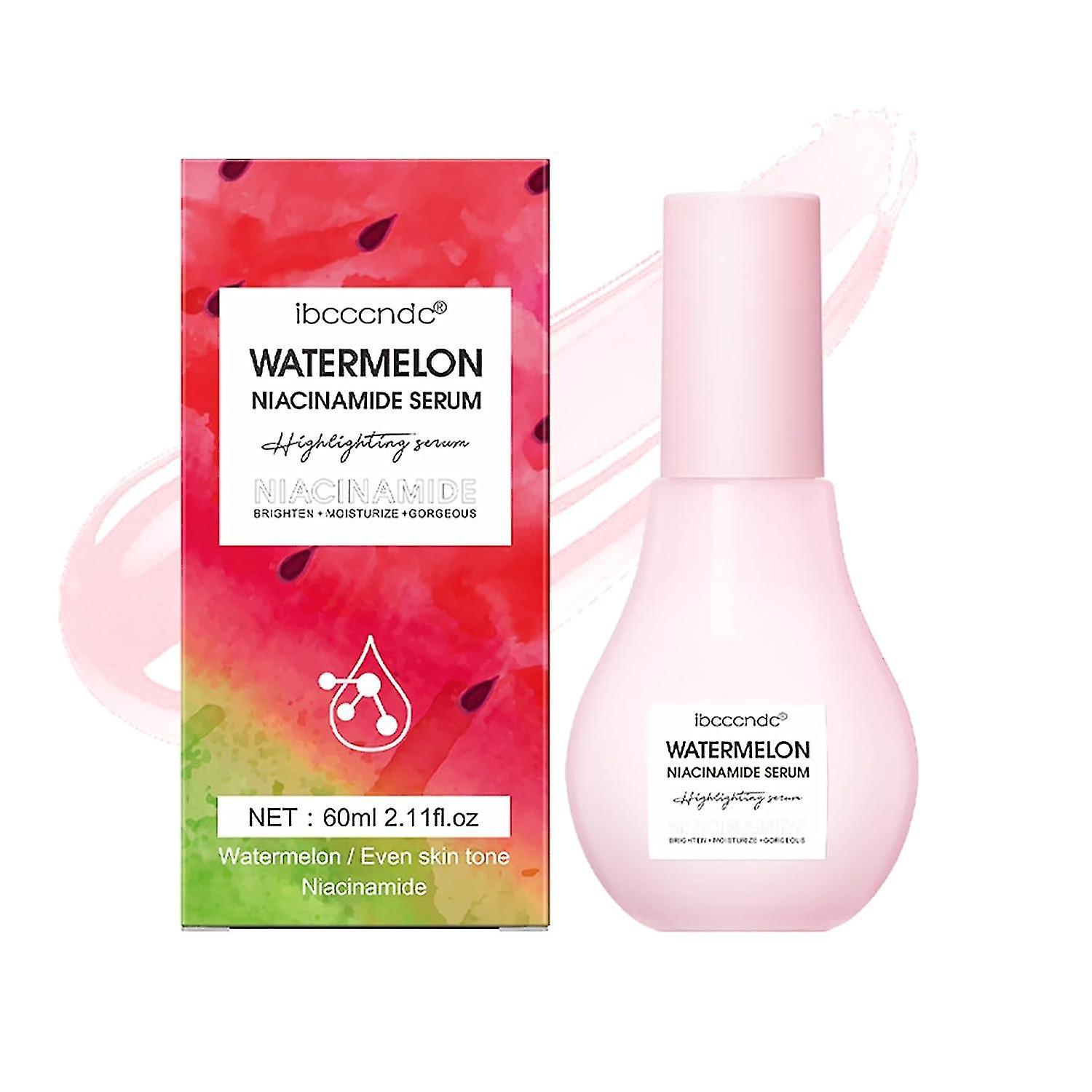 Sunset Watermelon Glow Niacinamide Dew Drops Hydrating Serum With Hyaluronic Acid Lightweight Facial Serum Priming Liquid Highlighter