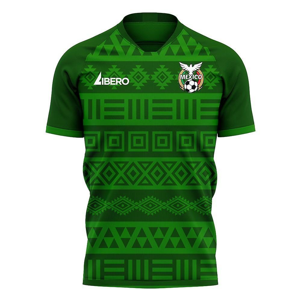 Libero Sportswear Mexico 2024-2025 Home Concept Football Kit (Libero) - Kids Green SB 25-27 inch Chest (66/69cm)