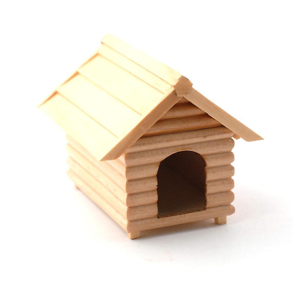 Melody Jane Dolls Houses Dolls House Large Pine Dog Kennel Miniature Pet Garden Accessory 1:12 Scale