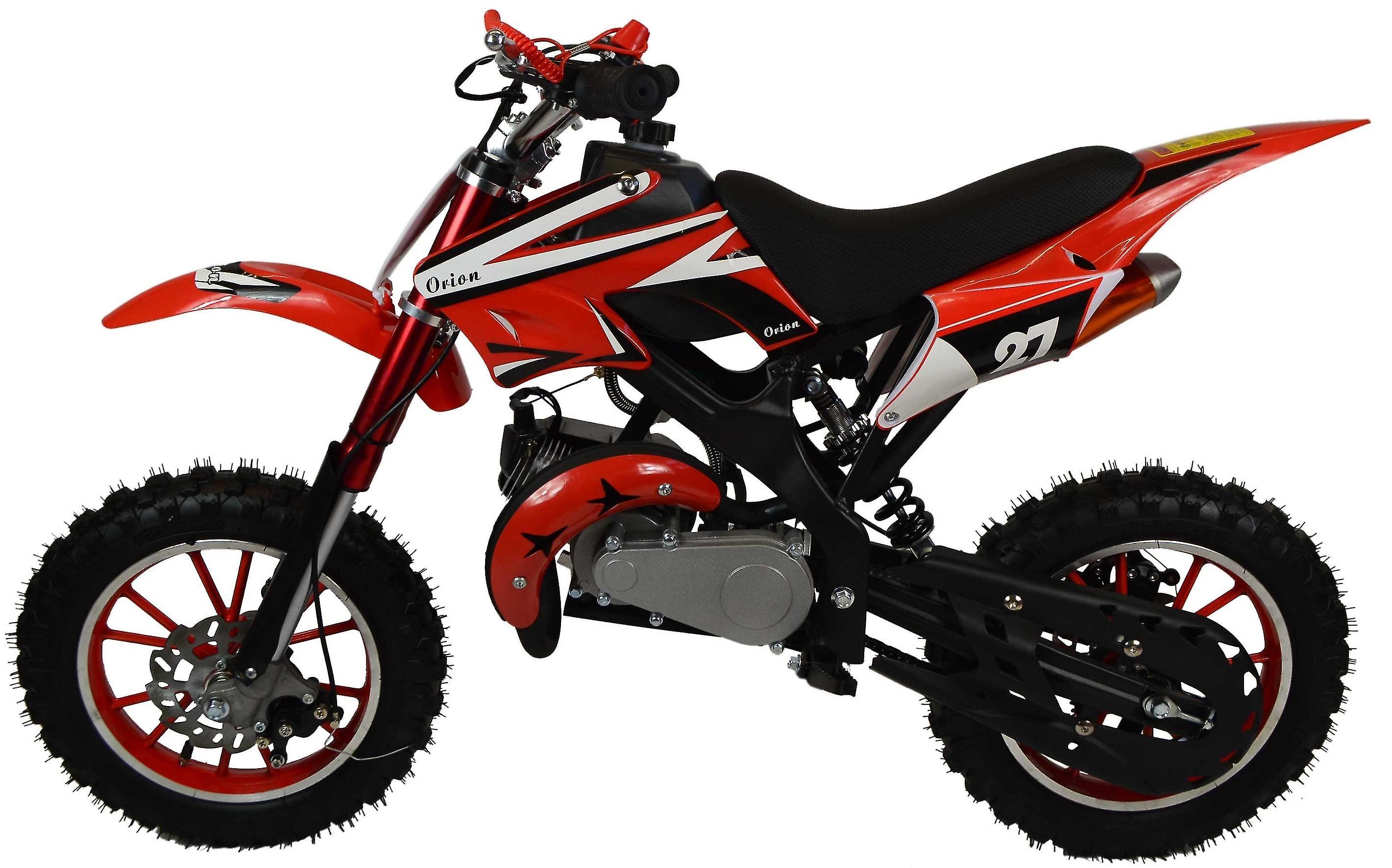 Zipper Scooters Children's Zipper 50cc Petrol Mini Kids Dirt Bike Motorbike For Ages 6-12 In Red