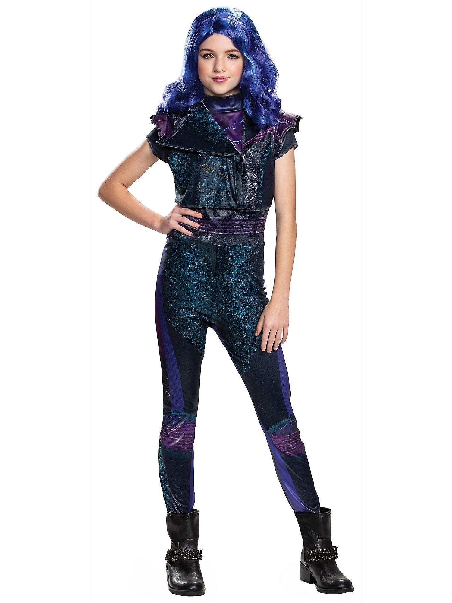 Disguise Mal Classic Disney Descendants 3 TV Movie Book Week Child Girls Costume Blue Large (10-12)