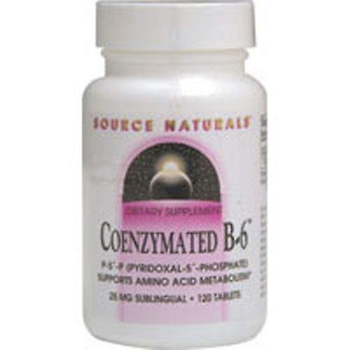 Source Naturals Coenzymated B-6 Sublingual,25 mg ,30 Tabs (Pack of 1)