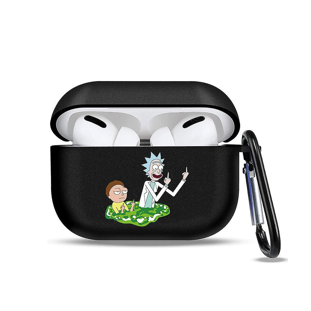 Bestdaily Rick and Morty Cartoon AirPods TPU Case Cover For Apple AirPods Pro 1st/2nd/3rd Generation A 1st or 2nd Generation